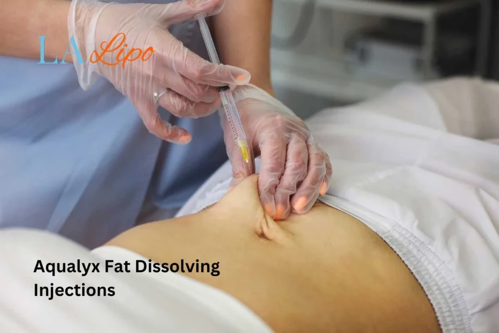 woman having fat dissolving injections Avonmouth in the stomach
