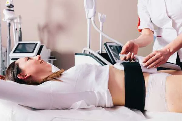 woman having body sculpting to help improve her body image and her mental health Avonmouth