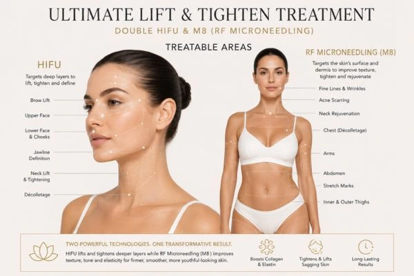 Areas of the body that can be treated - ultimate skin tighten treatment Avonmouth